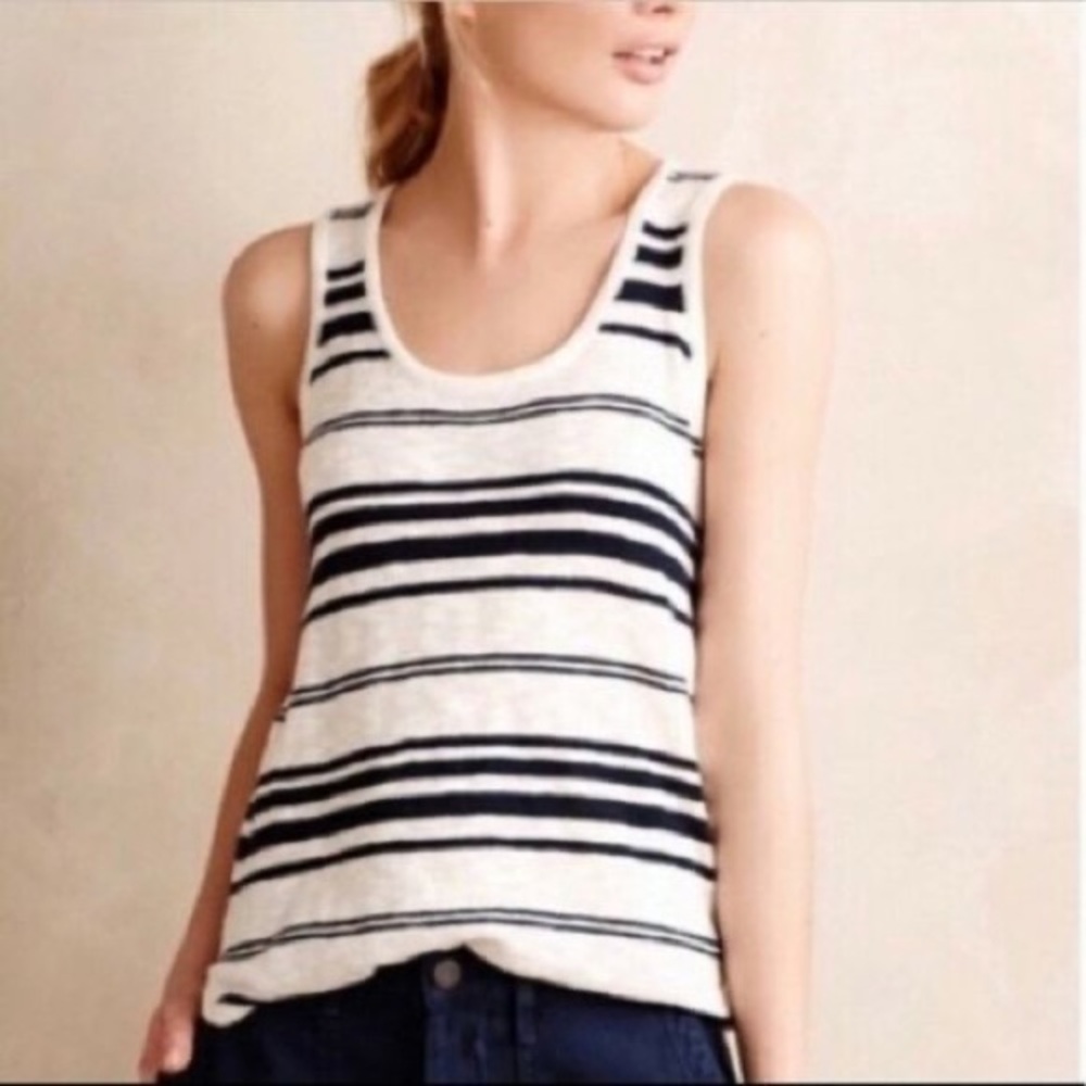 Moth Anthropologie Knit Striped Tank Top